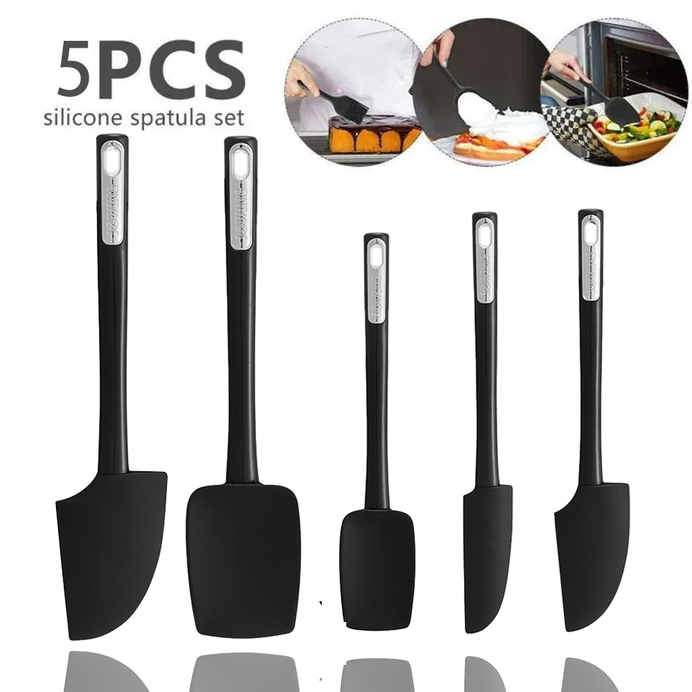 Home Cooking Utensil Set - Löffelspatel aus lebensmittelechtem Silikon, hitzebeständiger Kochlöffel,