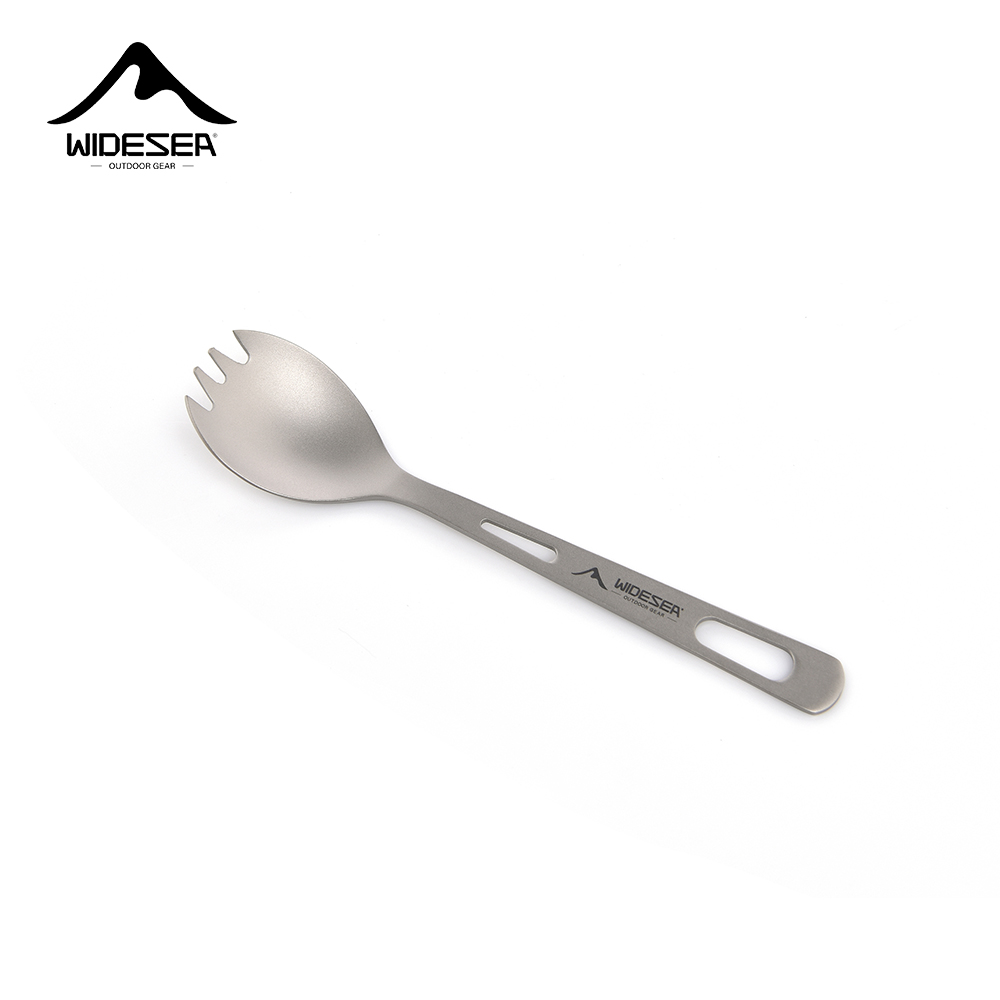 Home Cooking Utensil Set - Widesea Camping-Kochset, Spork, Löffel aus Titan,