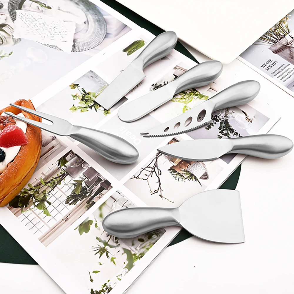 Home Cooking Utensil Set - 6-teiliges Buttermesser-Set, Käse- und Marmeladenstreuer, Cremeschneider,